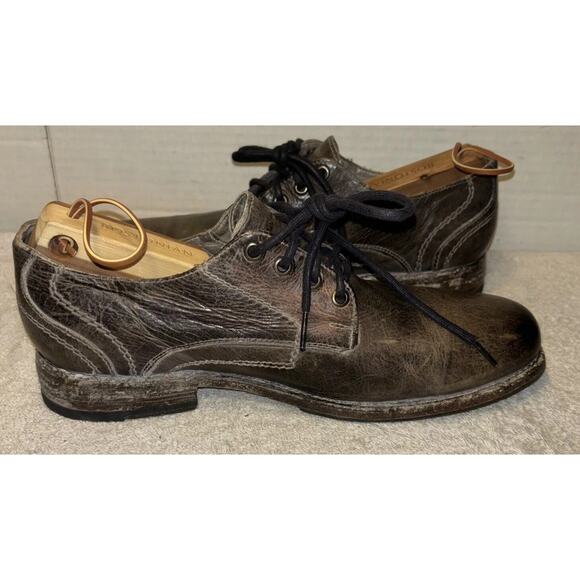 Bed Stu Men\'s SZ9.5 Oxford Shoes Cobbler Series Brown Leather Heavily Distressed main image 5
